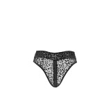 F290 Panty aus Leopardenflock mit Reißverschluss von Noir Handmade | Fesselliebe.de