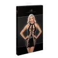 F291 Powerwetlook Kleid mit doppelter Schnürung vorne von Noir Handmade