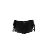 F292 Powerwetlook Shorts mit Schnürrung von Noir Handmade | Fesselliebe.de