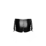 F292 Powerwetlook Shorts mit Schnürrung von Noir Handmade | Fesselliebe.de