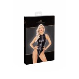 F294 Powerwetlook Bodysuit mit Frontreißverschluss von Noir Handmade | Fesselliebe.de