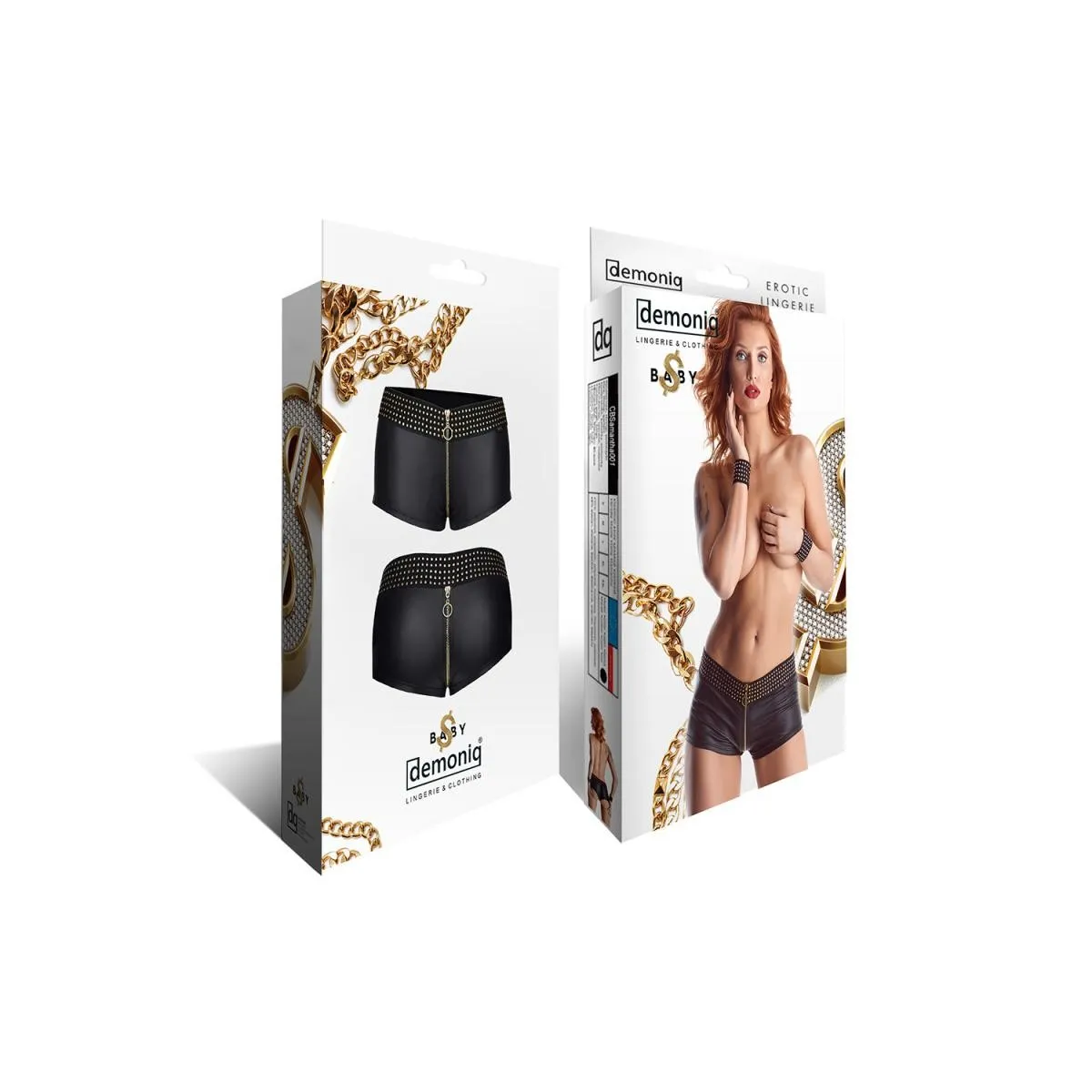 Schwarzer Damen Shorts CBMichelle001 von Demoniq Cash Baby Collection | Fesselliebe.de