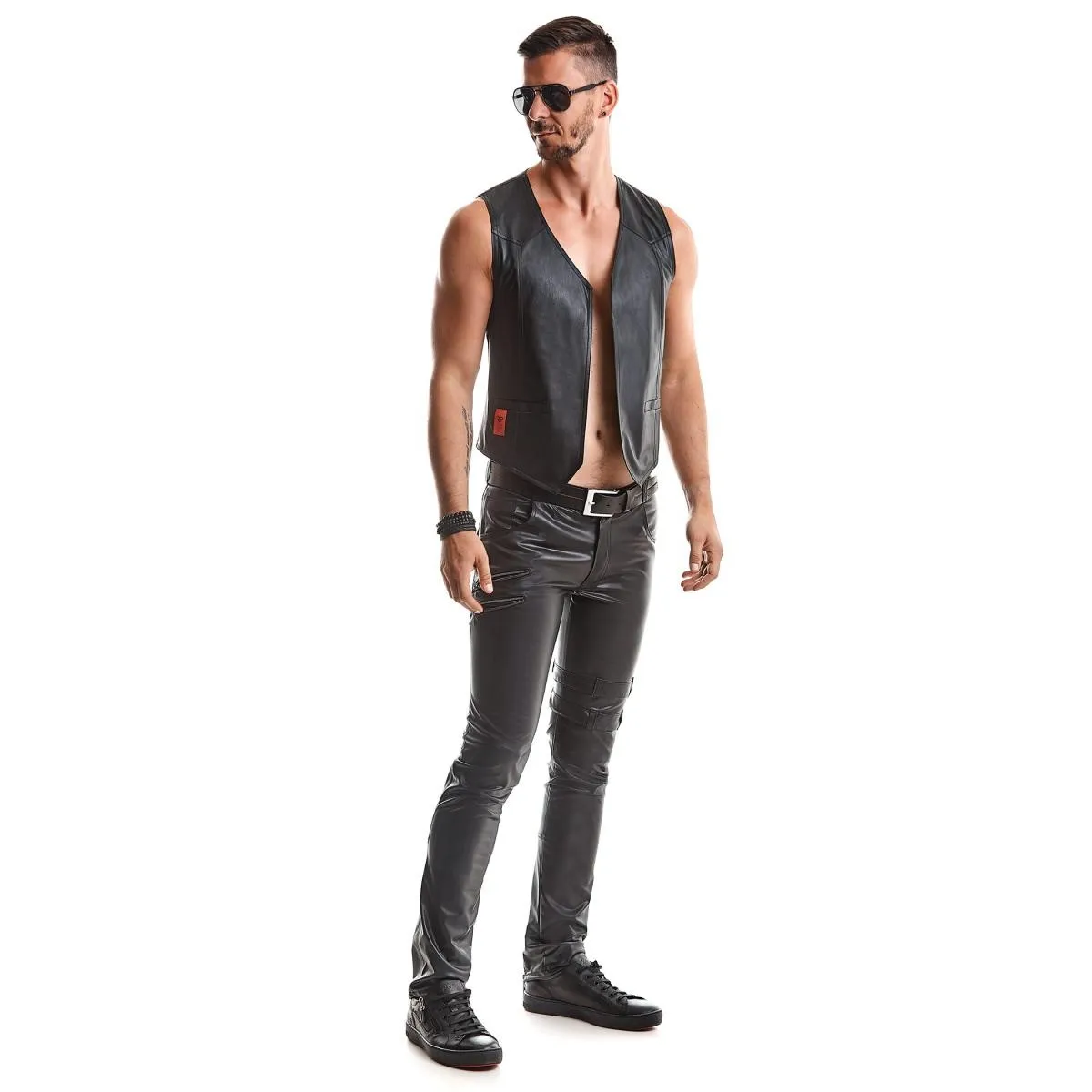 Herren Weste RMOliver001 schwarz von Regnes Fetish Planet | Fesselliebe.de