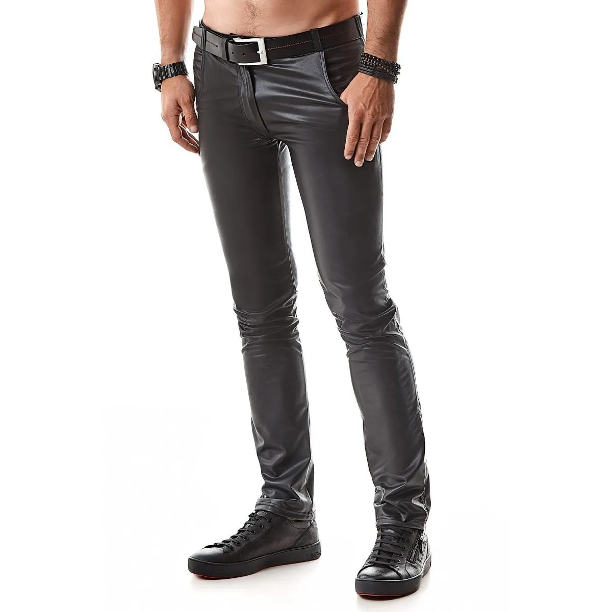 Lange Herren Hose RMVincenzo001 schwarz von Regnes Fetish PLanet | Fesselliebe.de