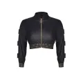 Schwarzer kurze Damen Jacke CBMartha001 von Demoniq Cash Baby Collection