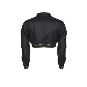 Schwarzer kurze Damen Jacke CBMartha001 von Demoniq Cash Baby Collection