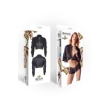 Schwarzer kurze Damen Jacke CBMartha001 von Demoniq Cash Baby Collection | Fesselliebe.de
