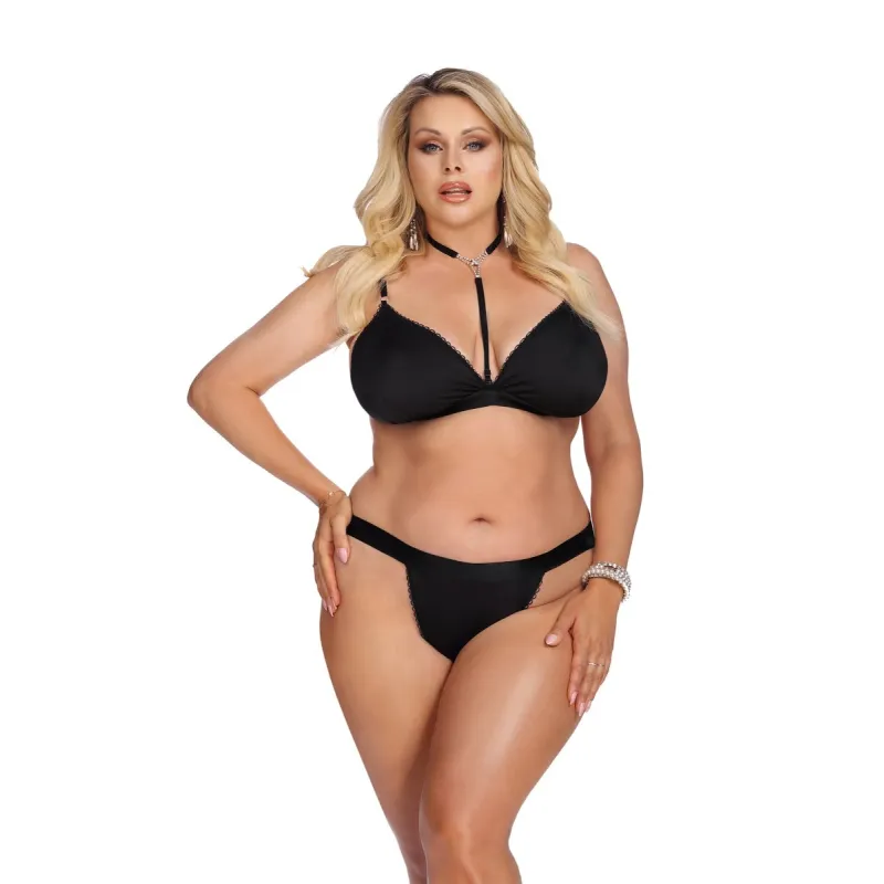 Schwarzes Set AA053631 von Anais Apparel Plus Size | Fesselliebe.de