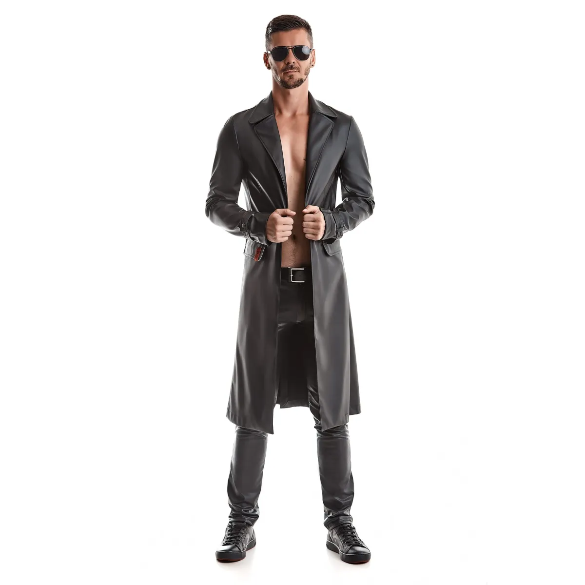 Halblanger Herren Mantel RMMassiomo001 von Regnes Fetish Planet Red Mark 2 | Fesselliebe.de