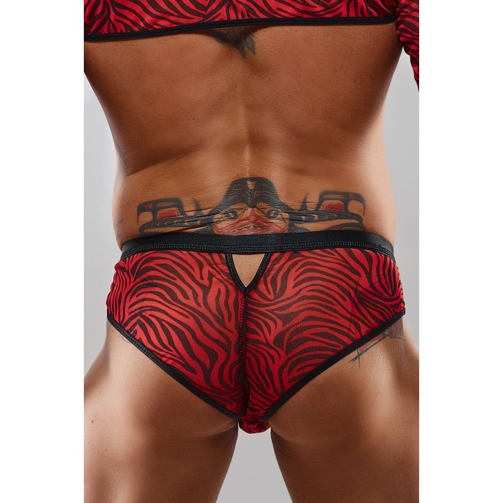 Netz-Slip RESamuel001 schwarz/rot von RFP Razor’s Edge Kollektion | Fesselliebe.de