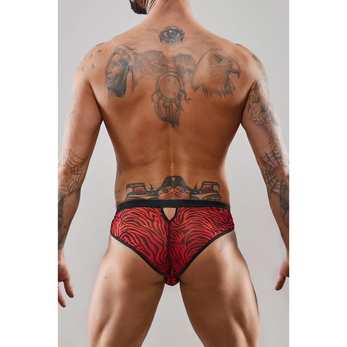 Netz-Slip REAndres001 schwarz/rot von RFP Razor’s Edge Kollektion | Fesselliebe.de