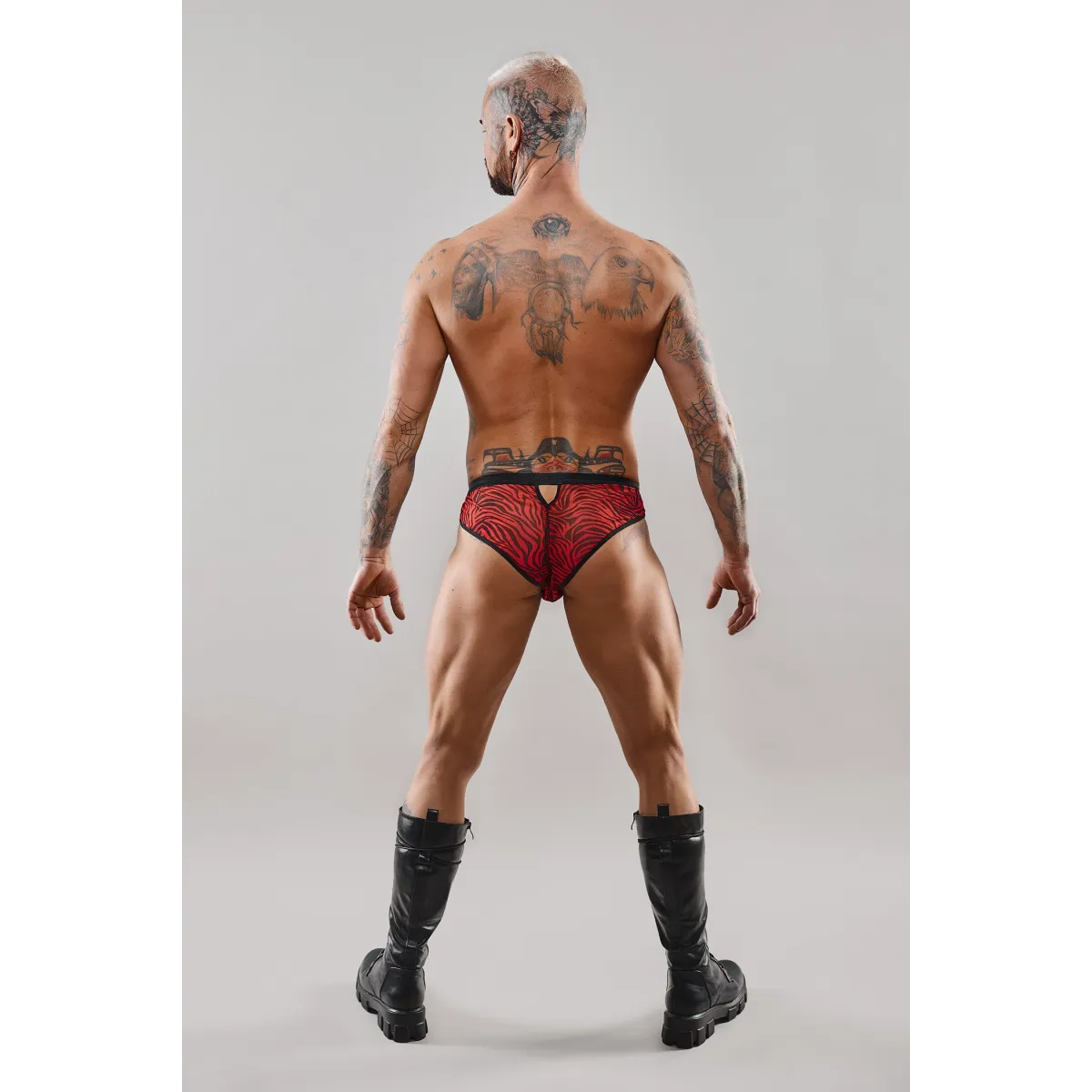 Netz-Slip REAndres001 schwarz/rot von RFP Razor’s Edge Kollektion | Fesselliebe.de