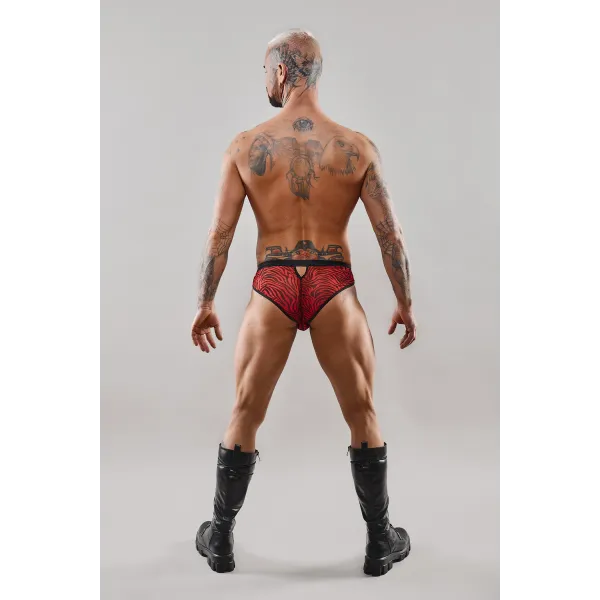 Netz-Slip REAndres001 schwarz/rot von RFP Razor’s Edge Kollektion | Fesselliebe.de