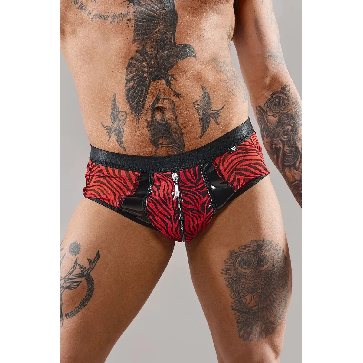 Netz-Slip REFranco001 schwarz/rot von RFP Razor’s Edge Kollektion | Fesselliebe.de