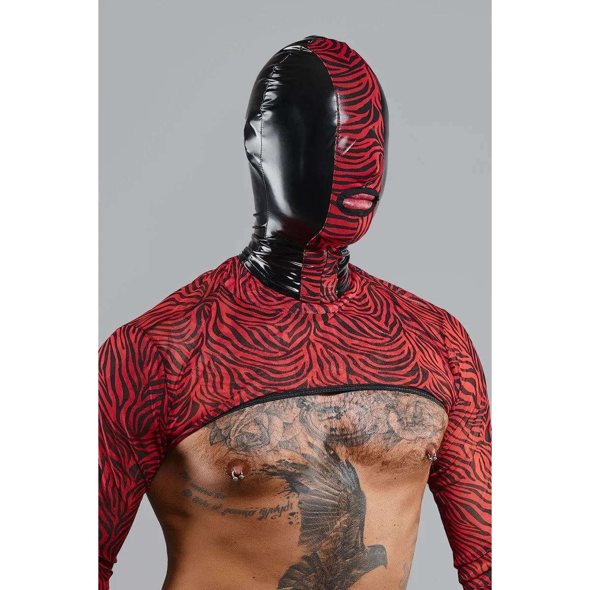 Maske REMaskblack002 schwarz/rot von RFP Razor’s Edge Kollektion | Fesselliebe.de