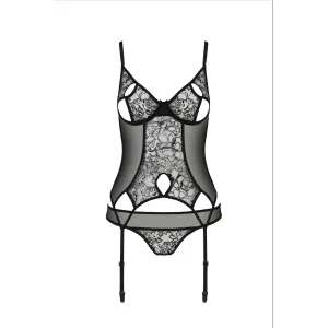 Schwarzes Corset PA596615 von Passion