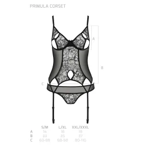 Schwarzes Corset PA596615 von Passion