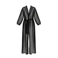 Schwarzes Peignoir PA596660 von Passion