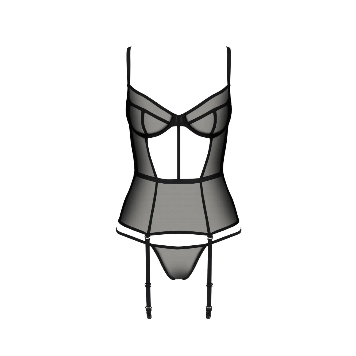 Schwarzes Corset PA596645 von Passion | Fesselliebe.de