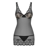 853-CHE-1 Chemise schwarz von Obsessive | Fesselliebe.de