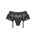 853-GAR-1 Strumpfhaltergürtel + T-String schwarz von Obsessive