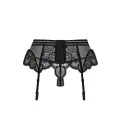 853-GAR-1 Strumpfhaltergürtel + T-String schwarz von Obsessive