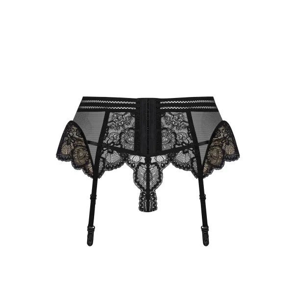 853-GAR-1 Strumpfhaltergürtel + T-String schwarz von Obsessive | Fesselliebe.de