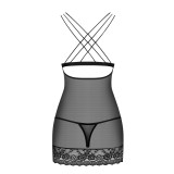 854-CHE-1 Chemise schwarz von Obsessive | Fesselliebe.de