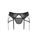 854-GAR-1 Strumpfhaltergürtel + T-String schwarz von Obsessive