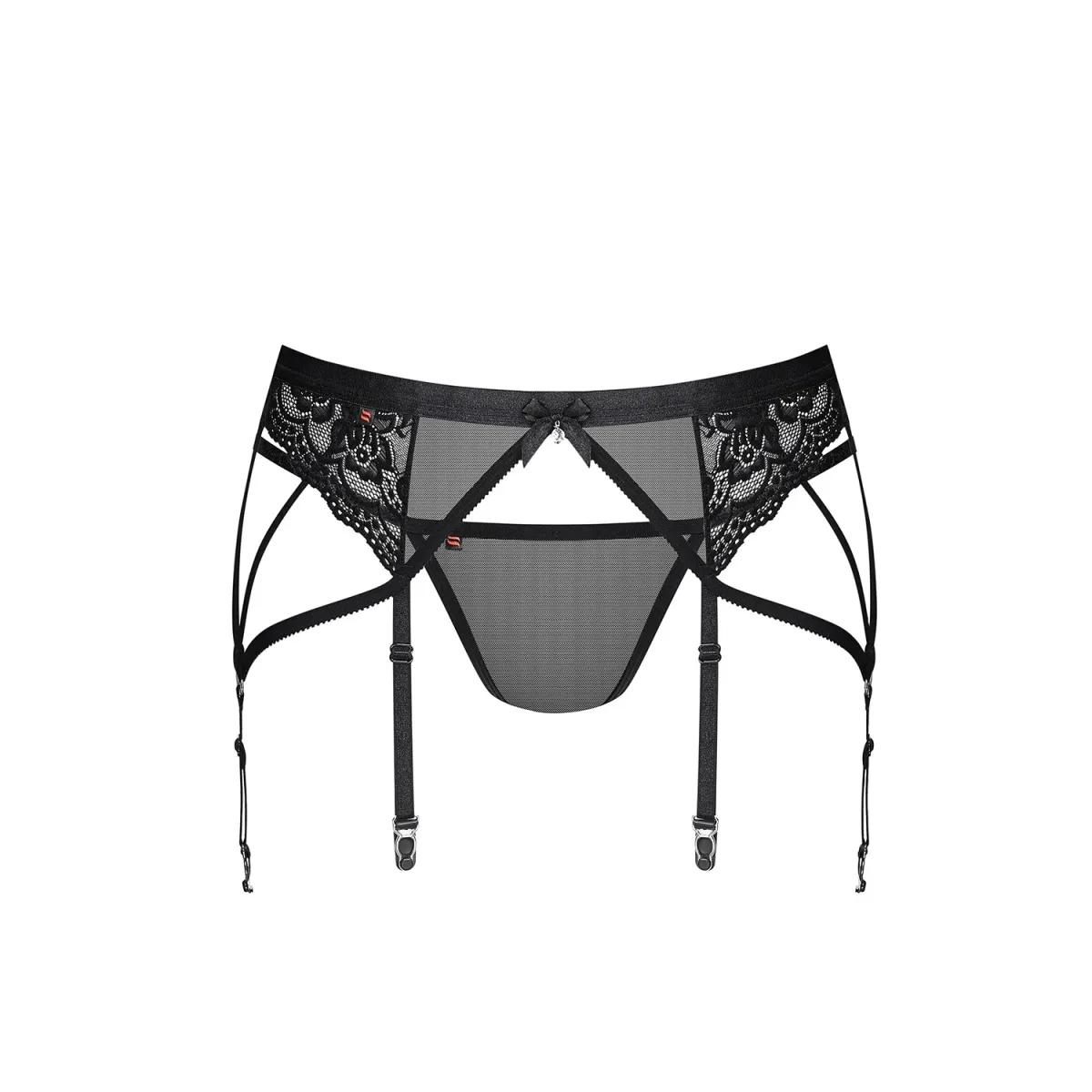 854-GAR-1 Strumpfhaltergürtel + T-String schwarz von Obsessive | Fesselliebe.de