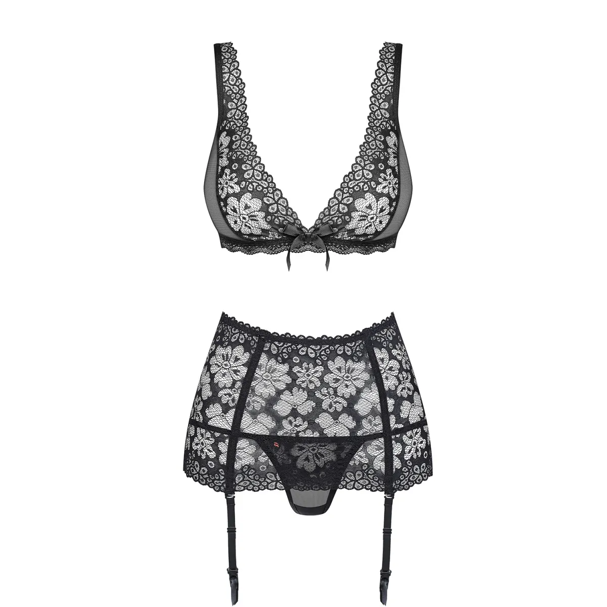 856-SEG-1 3-teilges Set schwarz von Obsessive | Fesselliebe.de