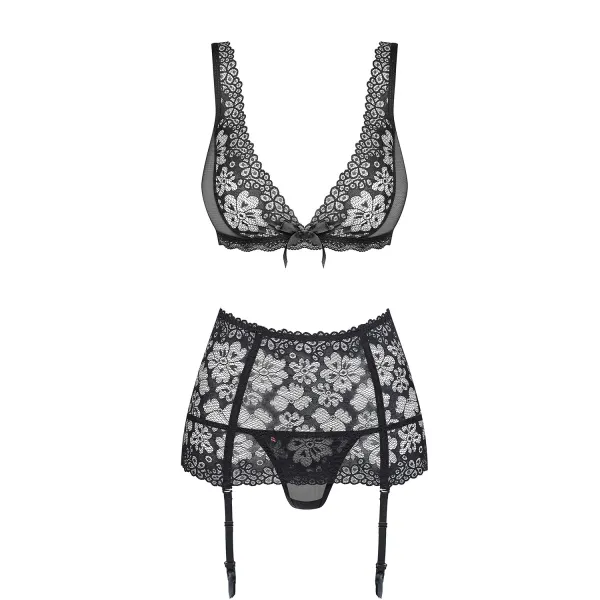 856-SEG-1 3-teilges Set schwarz von Obsessive | Fesselliebe.de