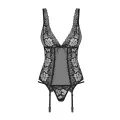 856-COR-1 Strapshemd schwarz von Obsessive