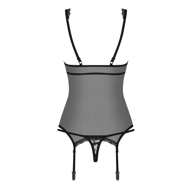 856-COR-1 Strapshemd schwarz von Obsessive | Fesselliebe.de