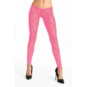 Pinke Spitzen Leggings LG008 von 7-Heaven