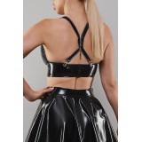 Schwarzes Damen-Top TDEike001 von Demoniq Total Domination Collection | Fesselliebe.de