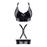 Schwarzes Damen-Top TDEike001 von Demoniq Total Domination Collection | Fesselliebe.de