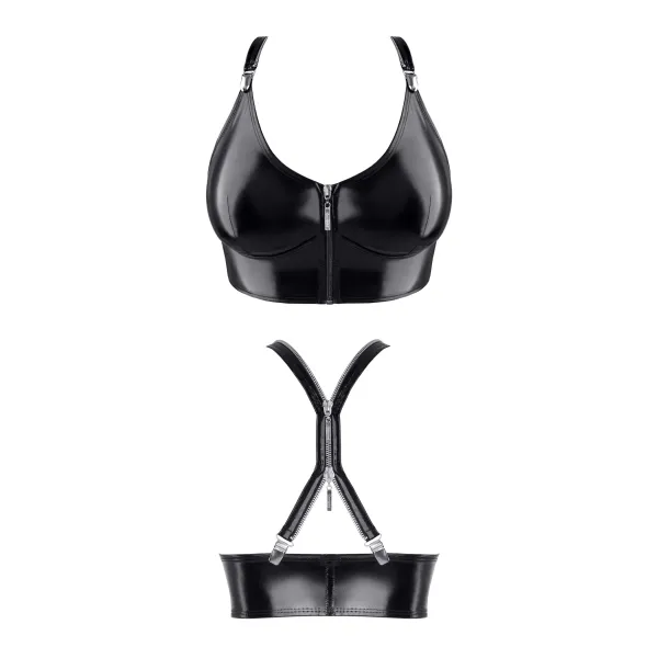 Schwarzes Damen-Top TDEike001 von Demoniq Total Domination Collection | Fesselliebe.de