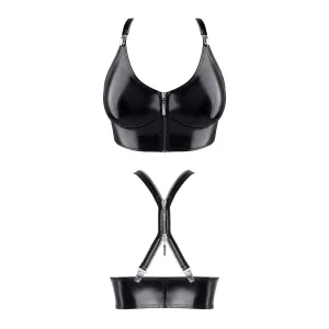 Schwarzes Damen-Top TDEike001 von Demoniq Total Domination Collection