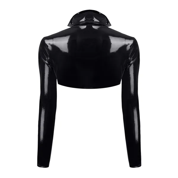 Schwarze kurze Jacke TDNele001 von Demoniq Total Domination Collection | Fesselliebe.de