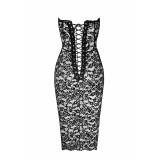 F301 halblanges Corsagen-Kleid aus Spitze von Noir Handmade | Fesselliebe.de