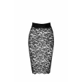 F302 halblanger Rock aus Spitze von Noir Handmade