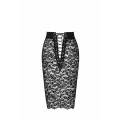 F302 halblanger Rock aus Spitze von Noir Handmade