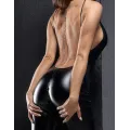 F306 Wetlook Catsuit ouvert von Noir Handmade