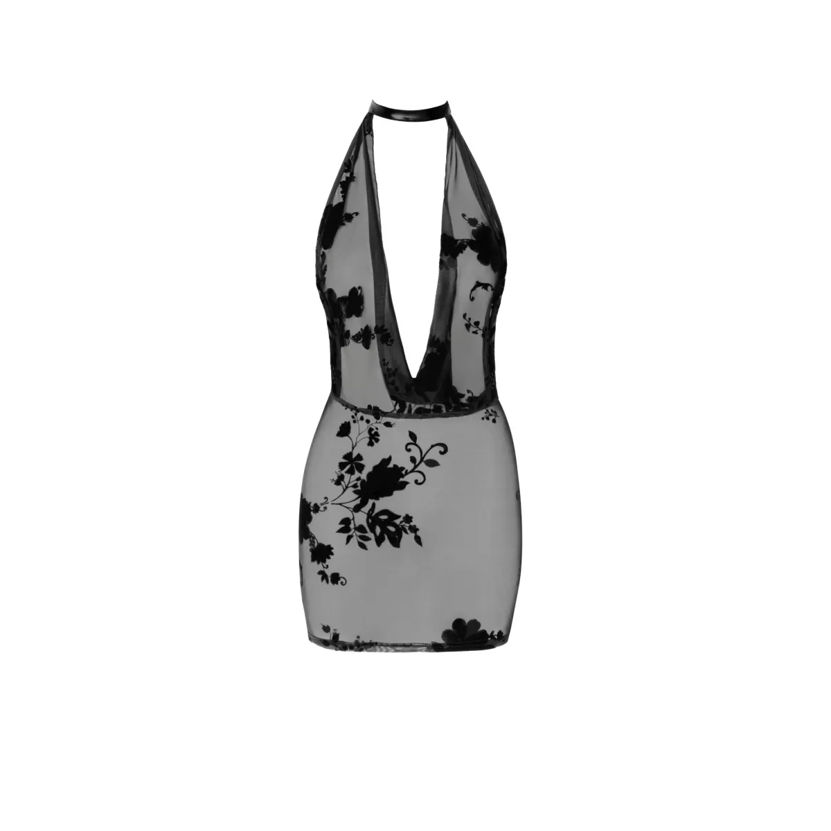 F313 Minikleid aus Netzmaterial mit Kette von Noir Handmade | Fesselliebe.de