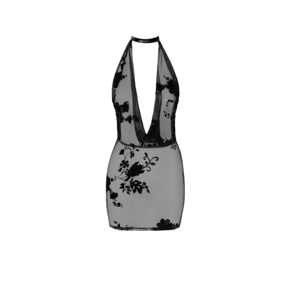 F313 Minikleid aus Netzmaterial mit Kette von Noir Handmade | Fesselliebe.de