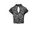 F303 bauchfreies Top aus Spitze von Noir Handmade