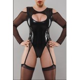 Schwarzer Straps-Body TDTrude001 von Demoniq Total Domination Collection | Fesselliebe.de