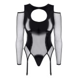 Schwarzer Straps-Body TDTrude001 von Demoniq Total Domination Collection | Fesselliebe.de
