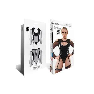 Schwarzer Straps-Body TDTrude001 von Demoniq Total Domination Collection